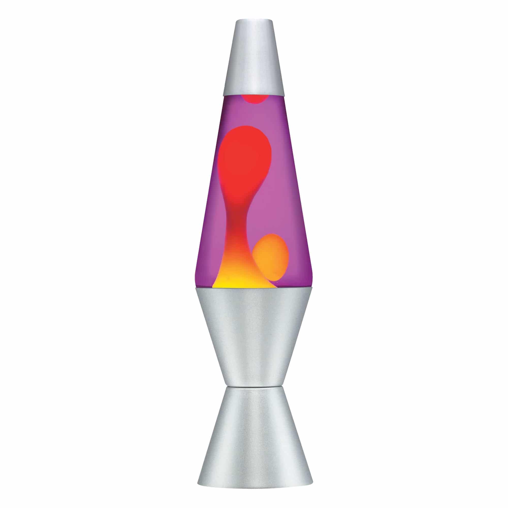 14.5?? LAVA Lamp ?C Yellow/Purple/Silver