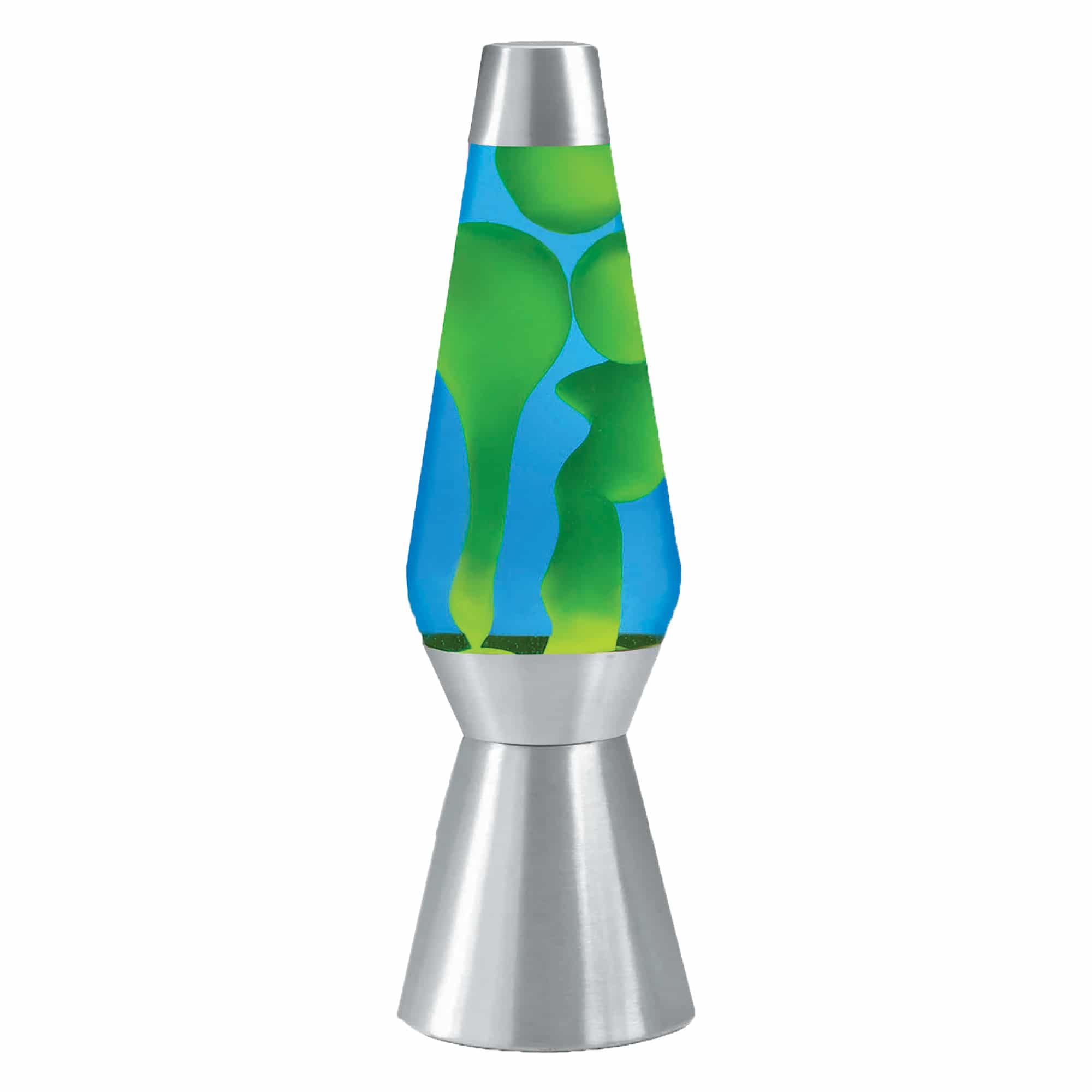 27?? LAVA Lamp Grande ?C Yellow/Blue/Silver