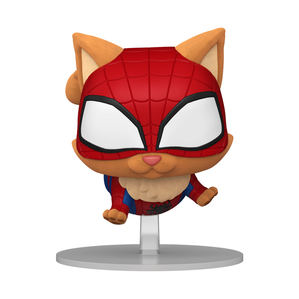 Pop! Spider-Cat (Flocked) with Pop! Protector