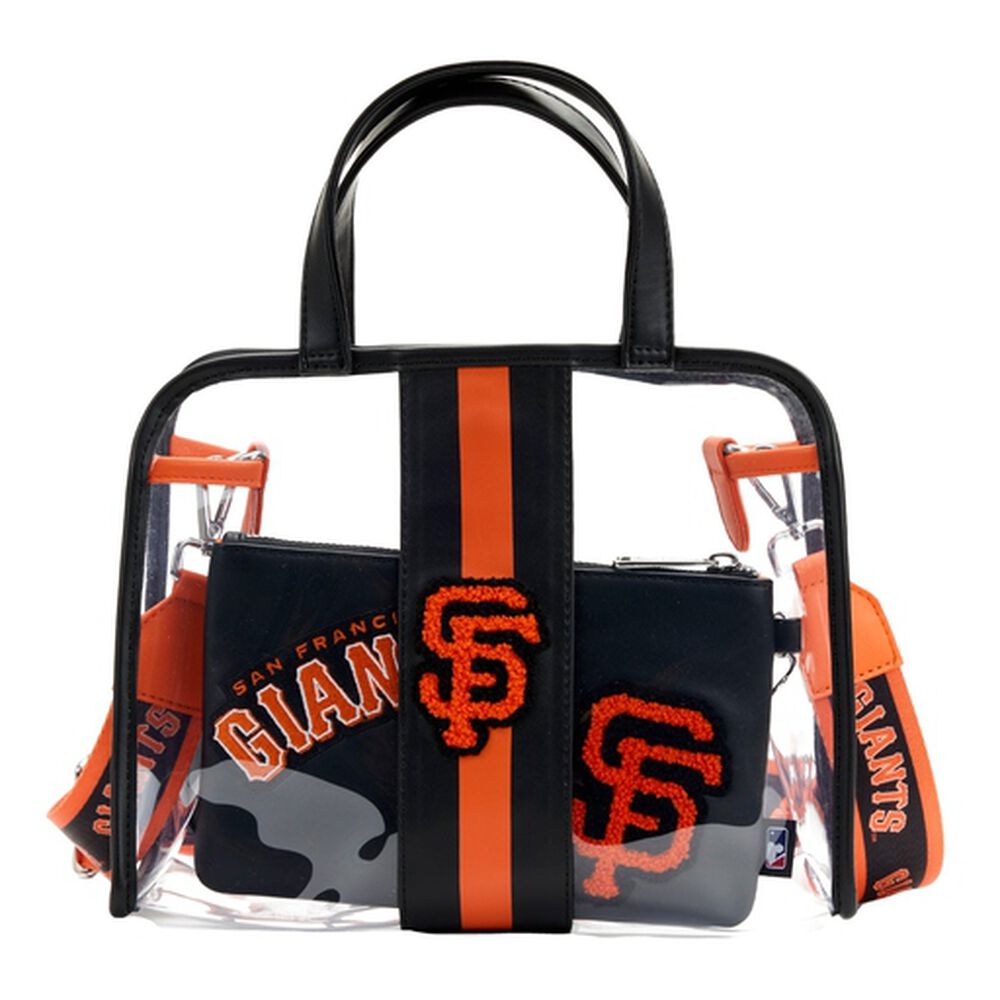 MLB SF Giants Clear Tote Crossbody Stadium Bag with Pouch
