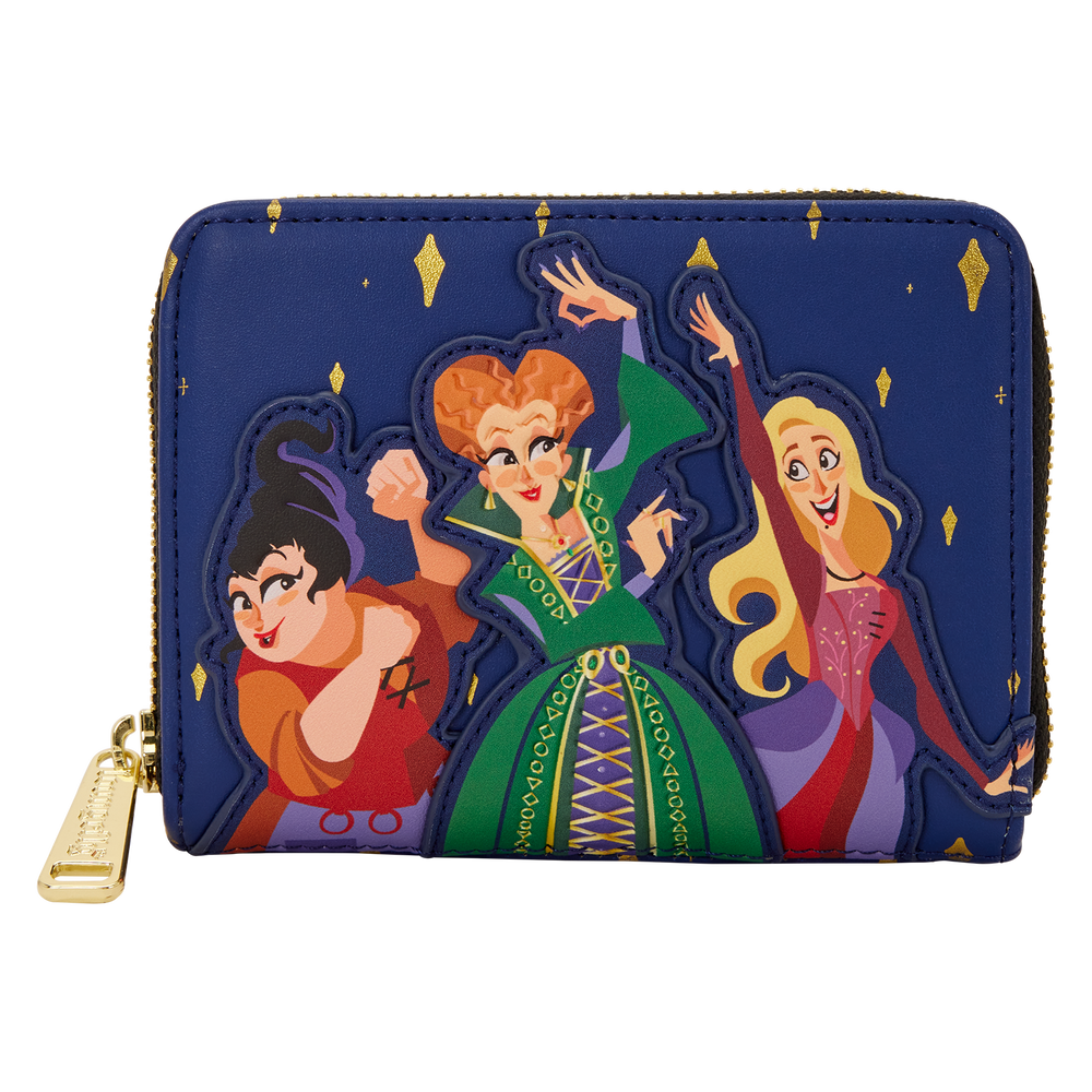 Hocus Pocus Sanderson Sisters Night Sky Zip Around Wallet
